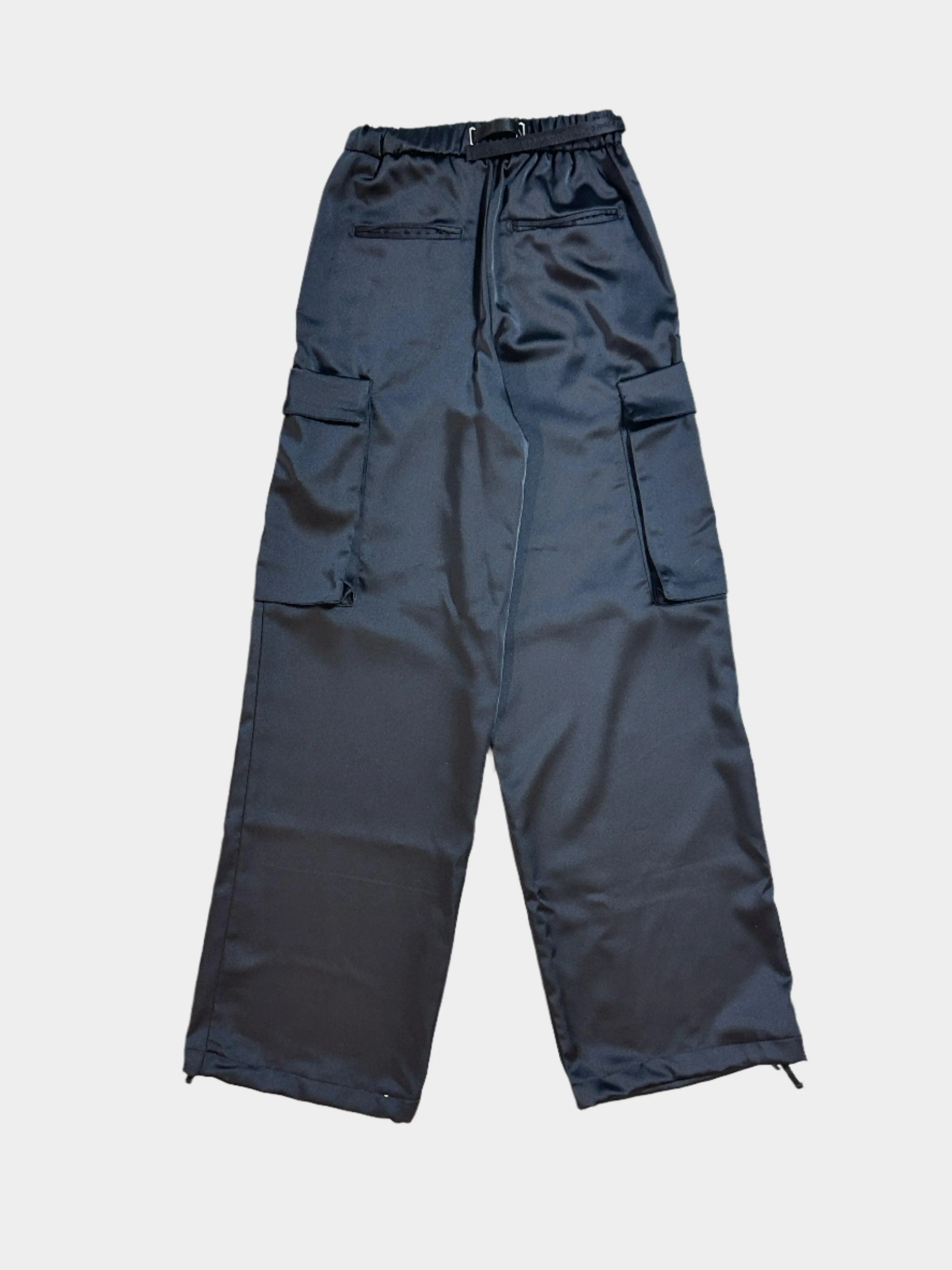 Satin Cargo Pants