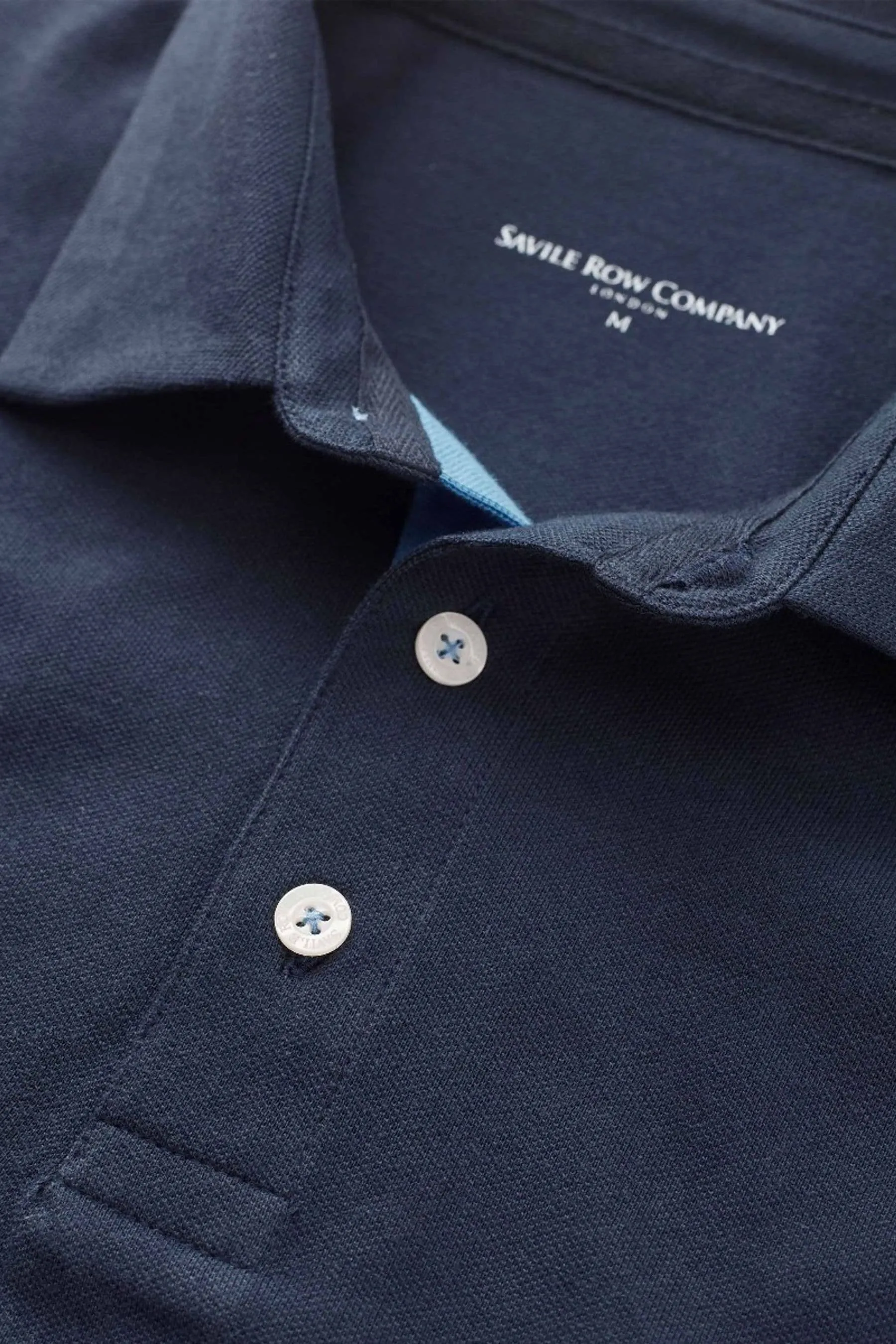 Savile - Row Co - Polo classica blu navy