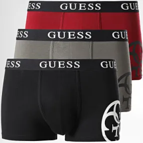 Set di 3 boxer U4RG04-K6YW0 Nero Rosso Grigio