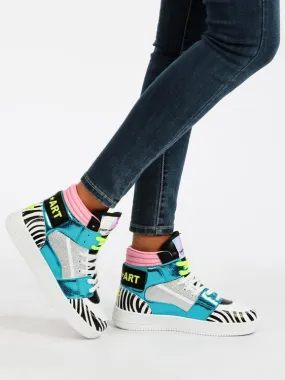 Shop Art BASKETBALL HAILEY Hohe Animalier-Glitzer-Sneaker für Damen