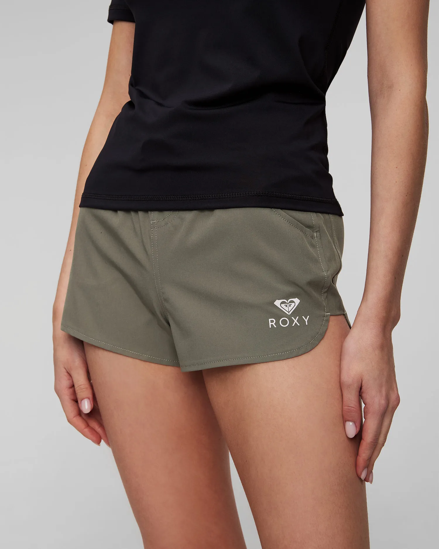 Shorts da bagno cachi da donna Roxy Wave 2 ERJBS03165-gzc0