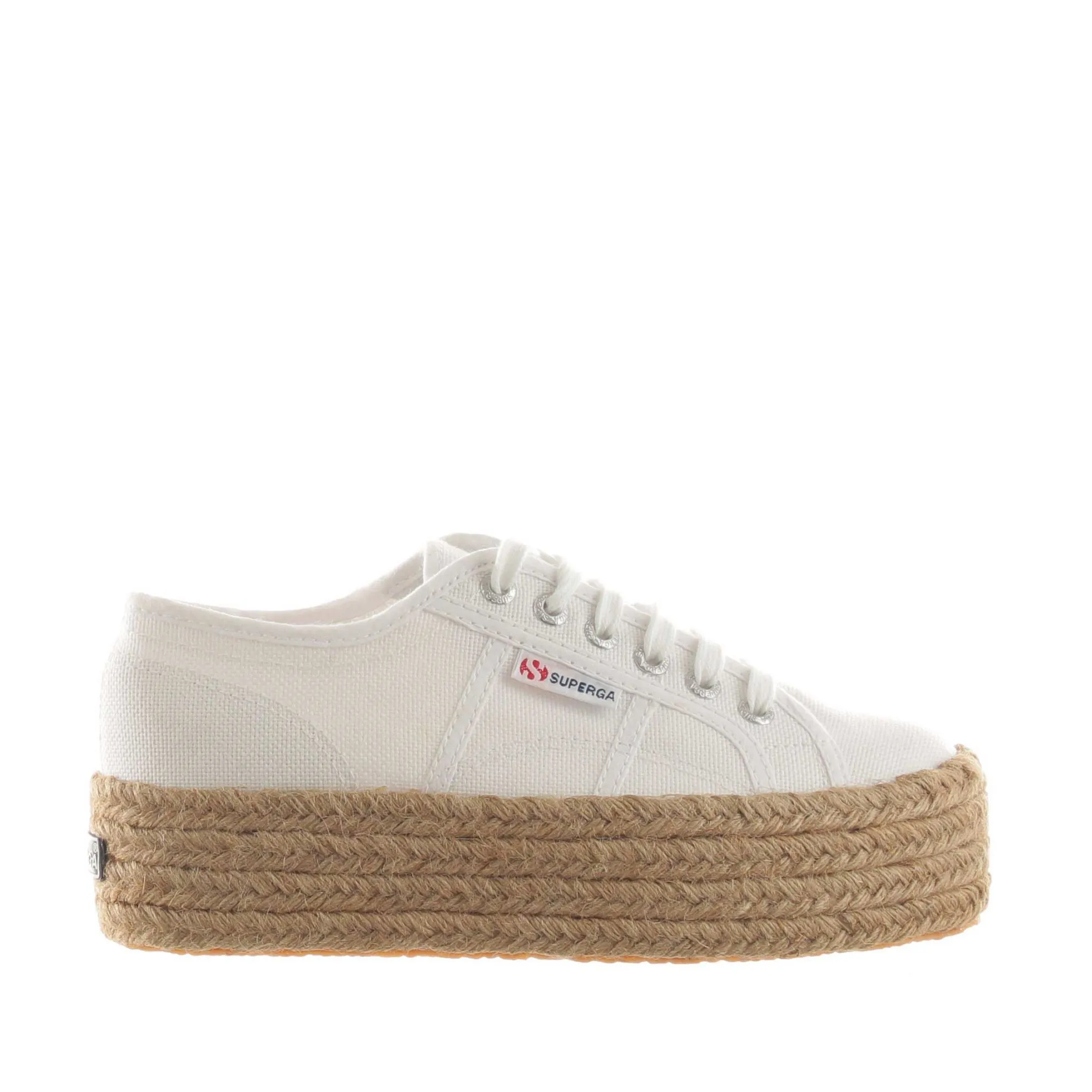 Sneaker platform in tela di cotone