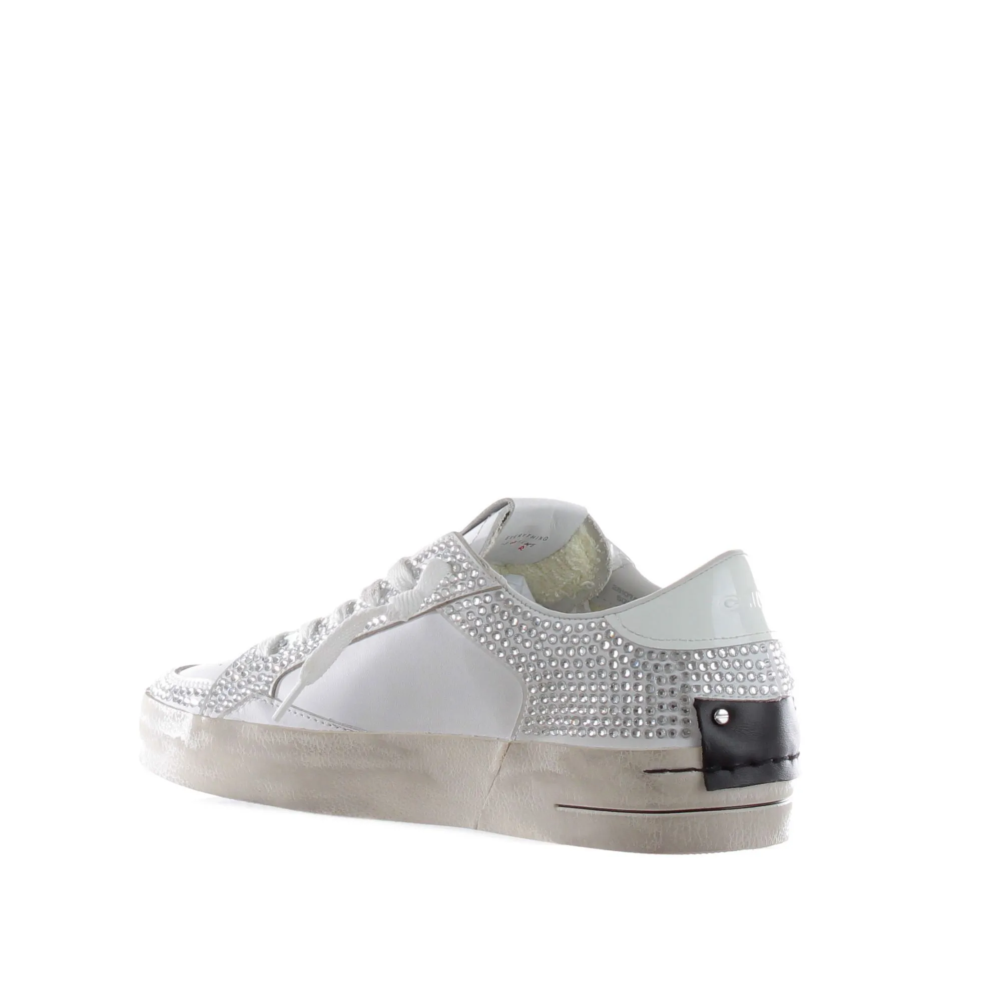 Sneaker sk8 deluxe in pelle con strass