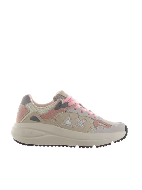 Sneaker venus in camoscio e mesh a rete