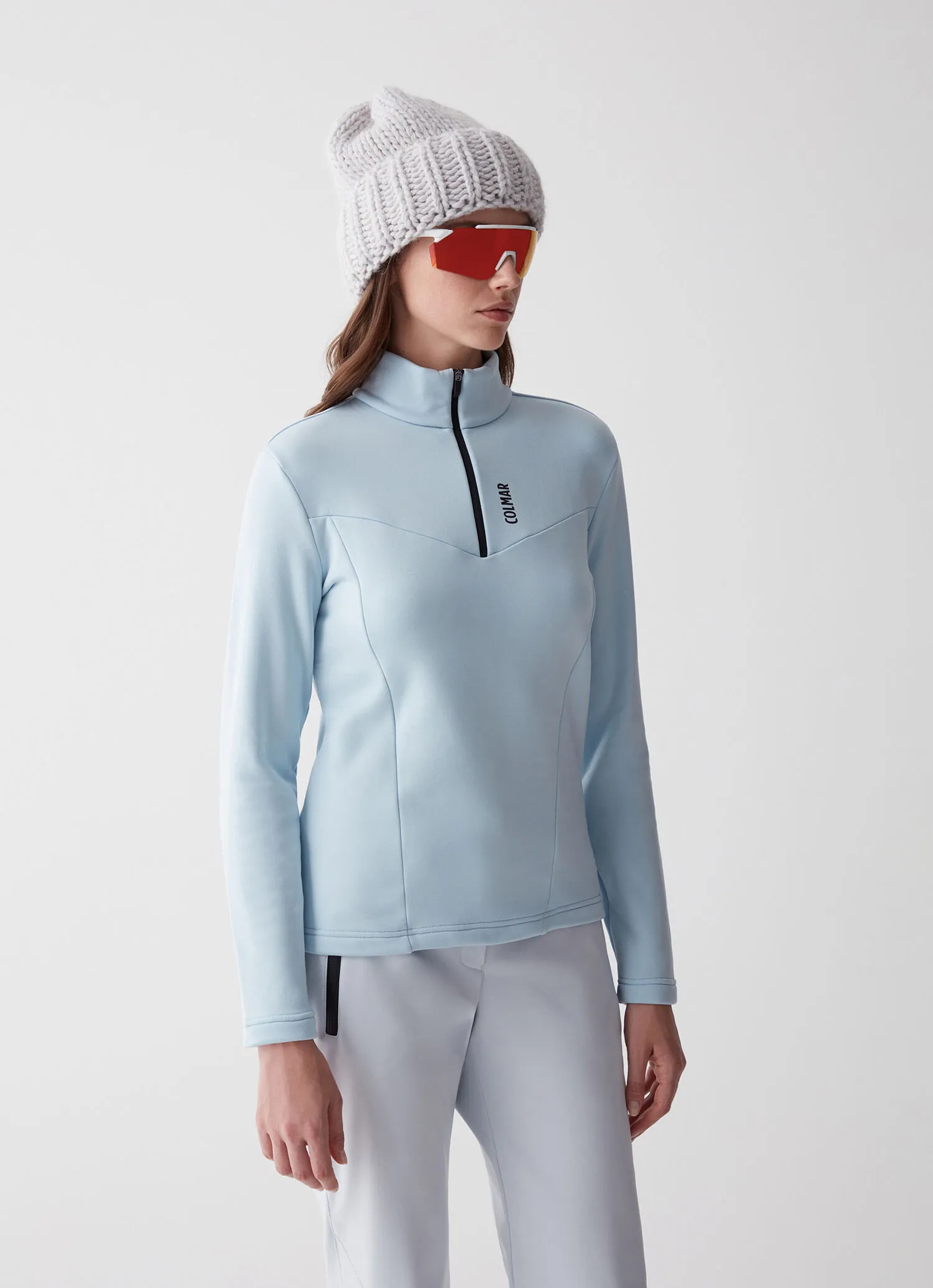 Stretch fleece half-zip ski sweatshirt