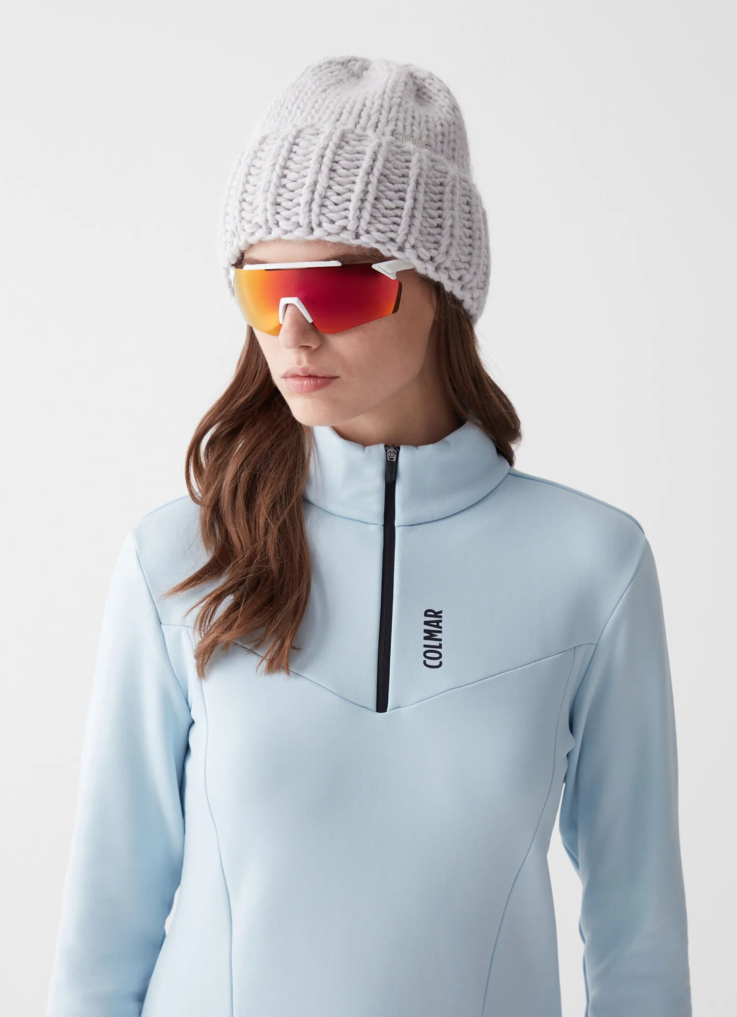 Stretch fleece half-zip ski sweatshirt