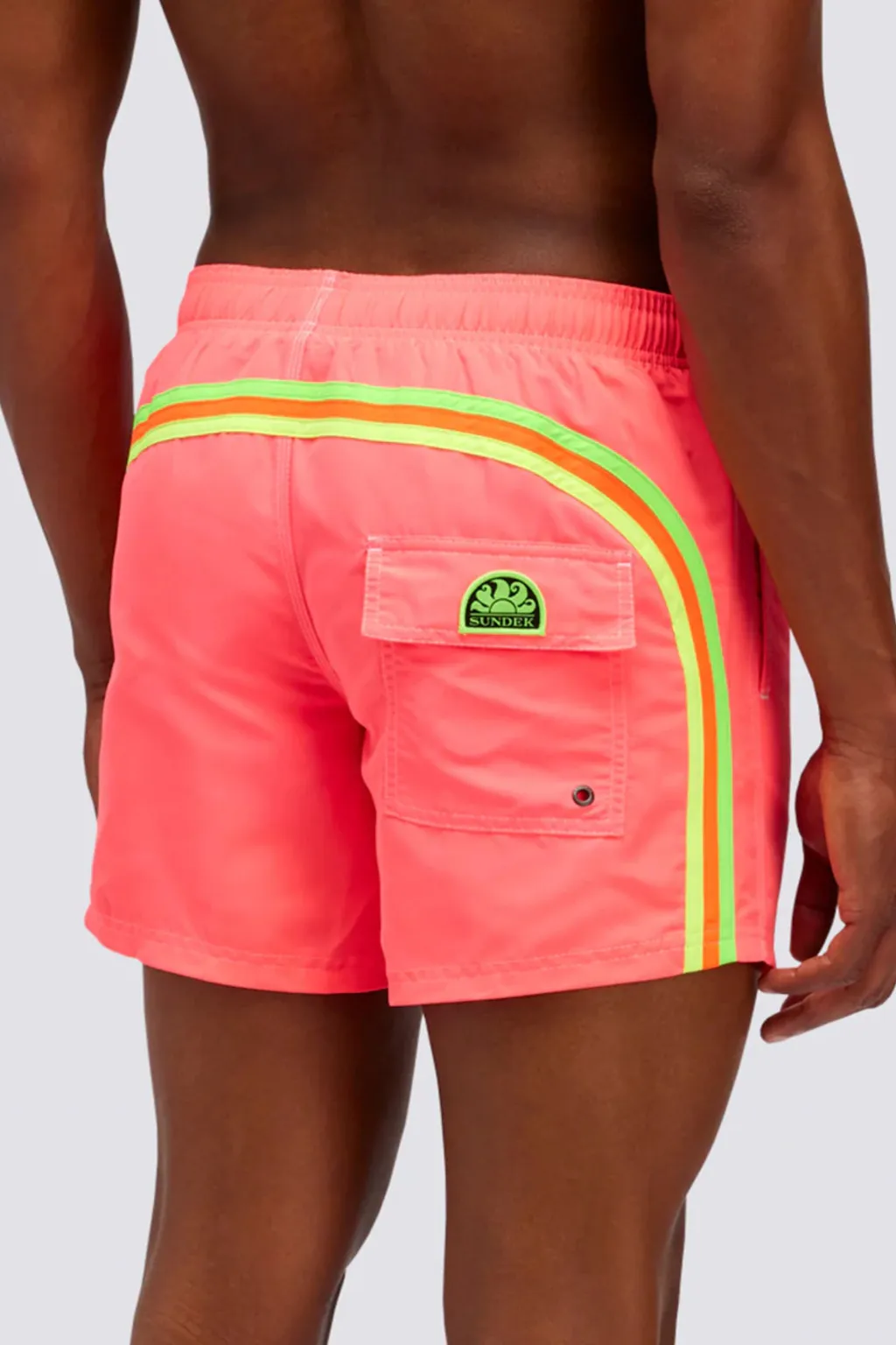 SUNDEK BOXER BOARDSHORT CORTO VITA ELASTICATA ROSA FLUO