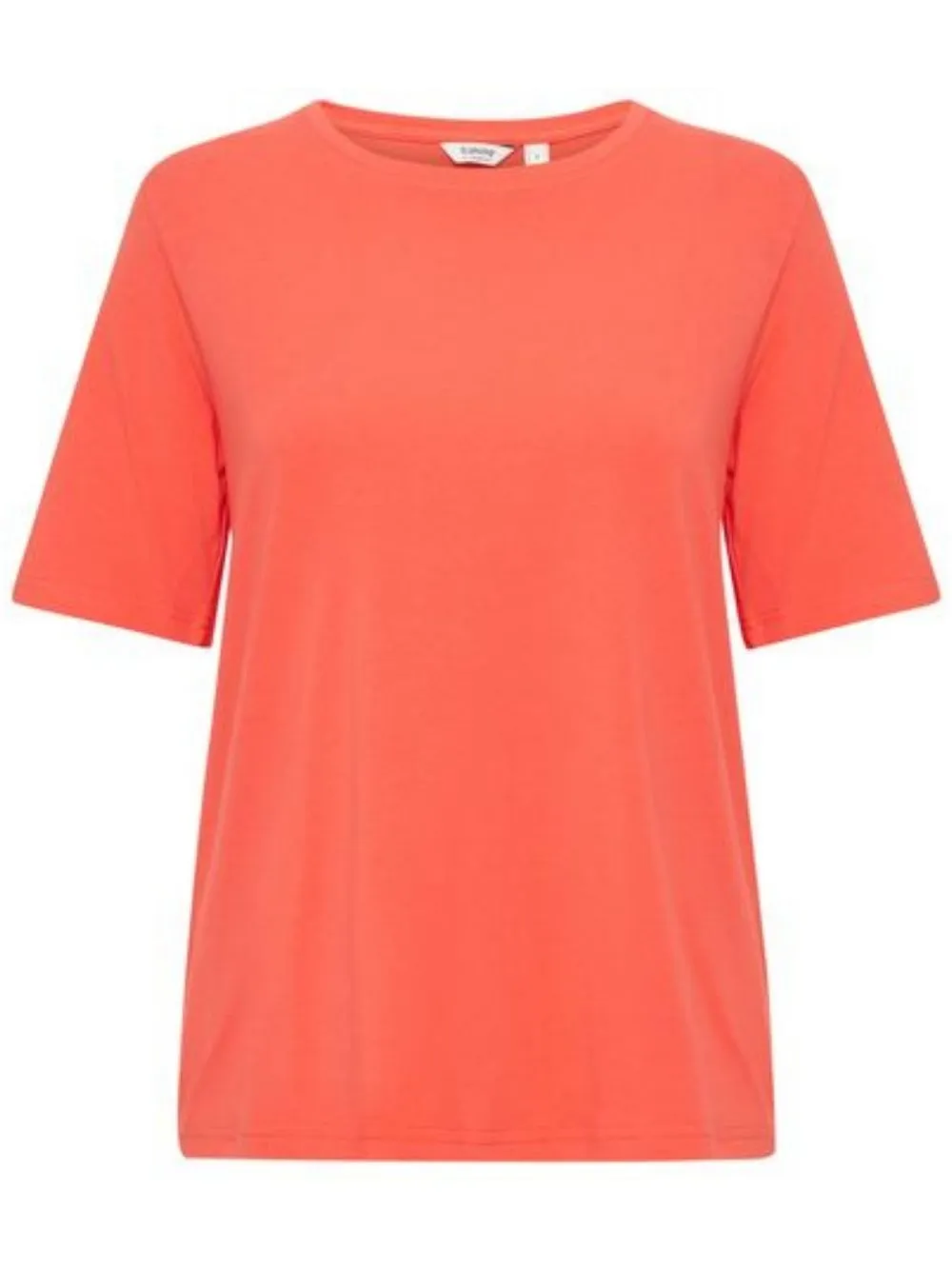 T-shirt Donna Bypamila Rosso Corallo a girocollo