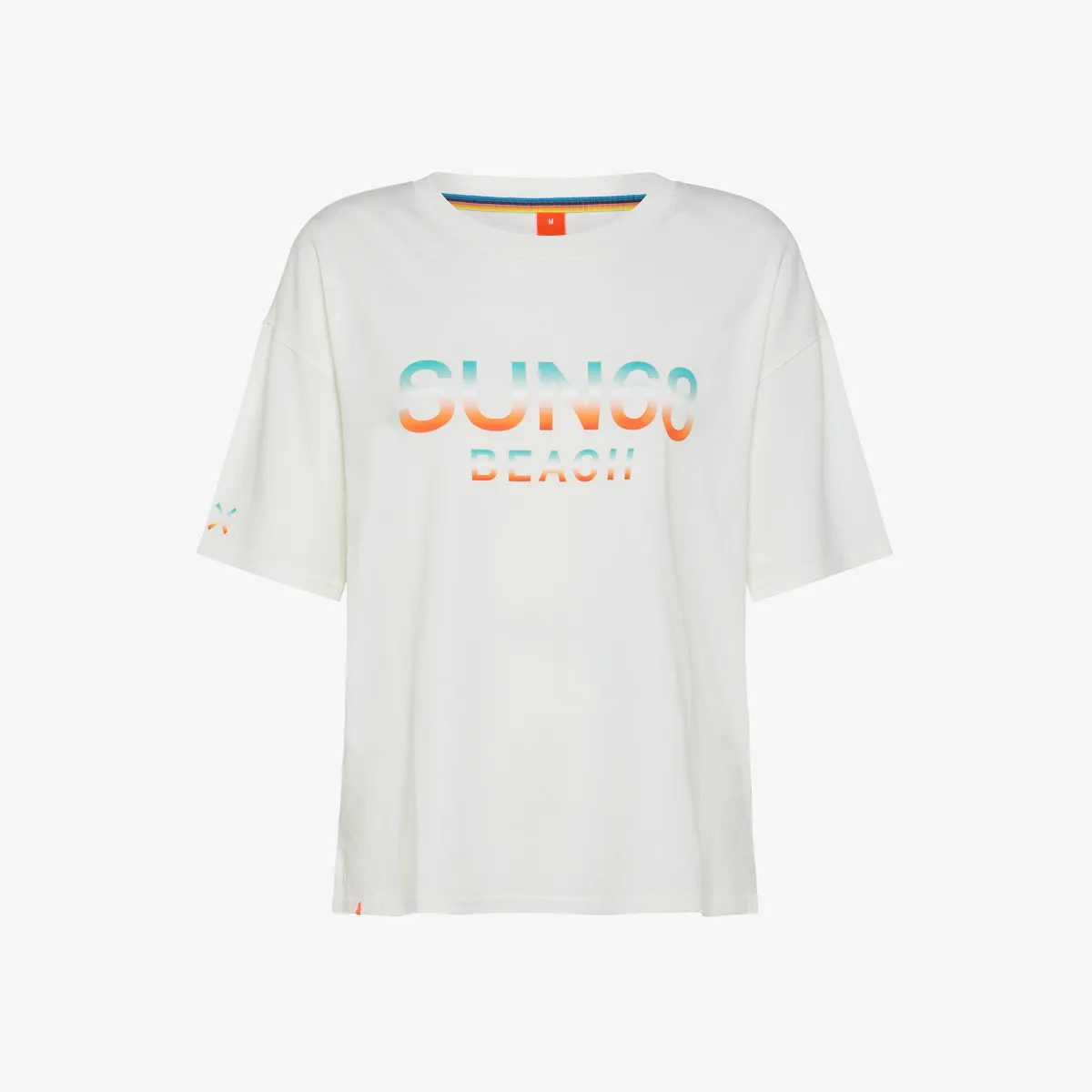 T-SHIRT ROUND FANCY S/S BIANCO PANNA