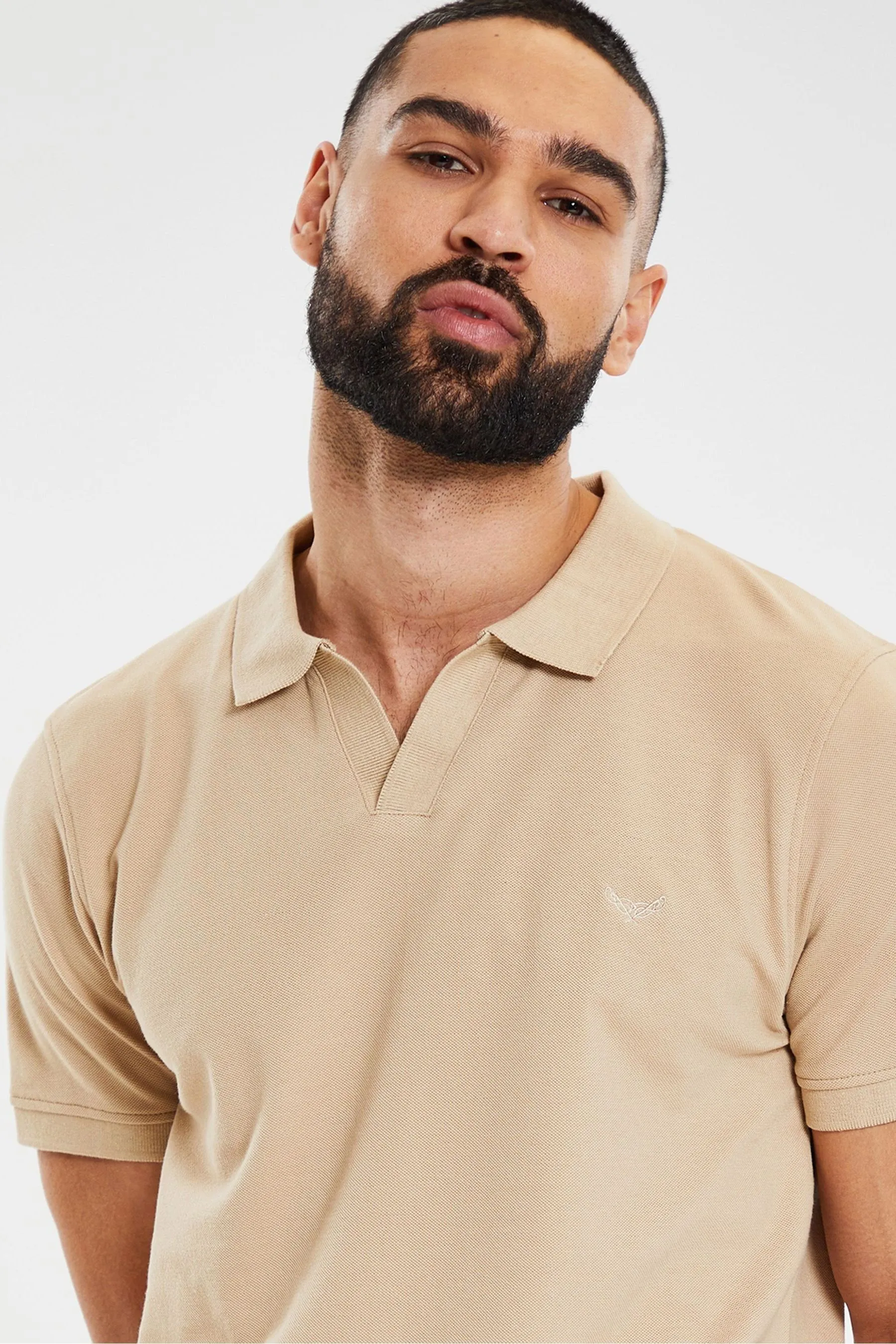 Threadbare 100% Cotton Open Collar Pique Polo Shirt    