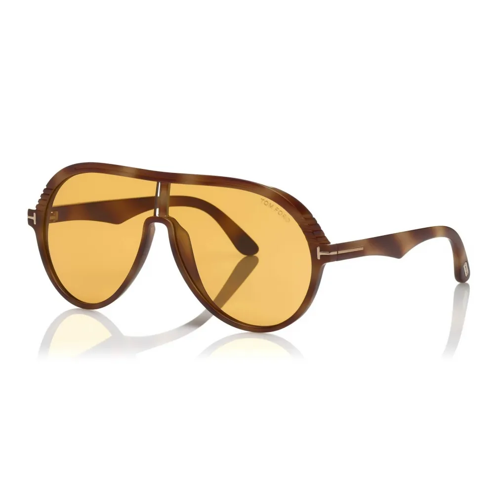 Tom Ford - Montgomery Sunglasses - Occhiali da Sole Pilot in Acetato - FT0647 - Giallo - Tom Ford Eyewear