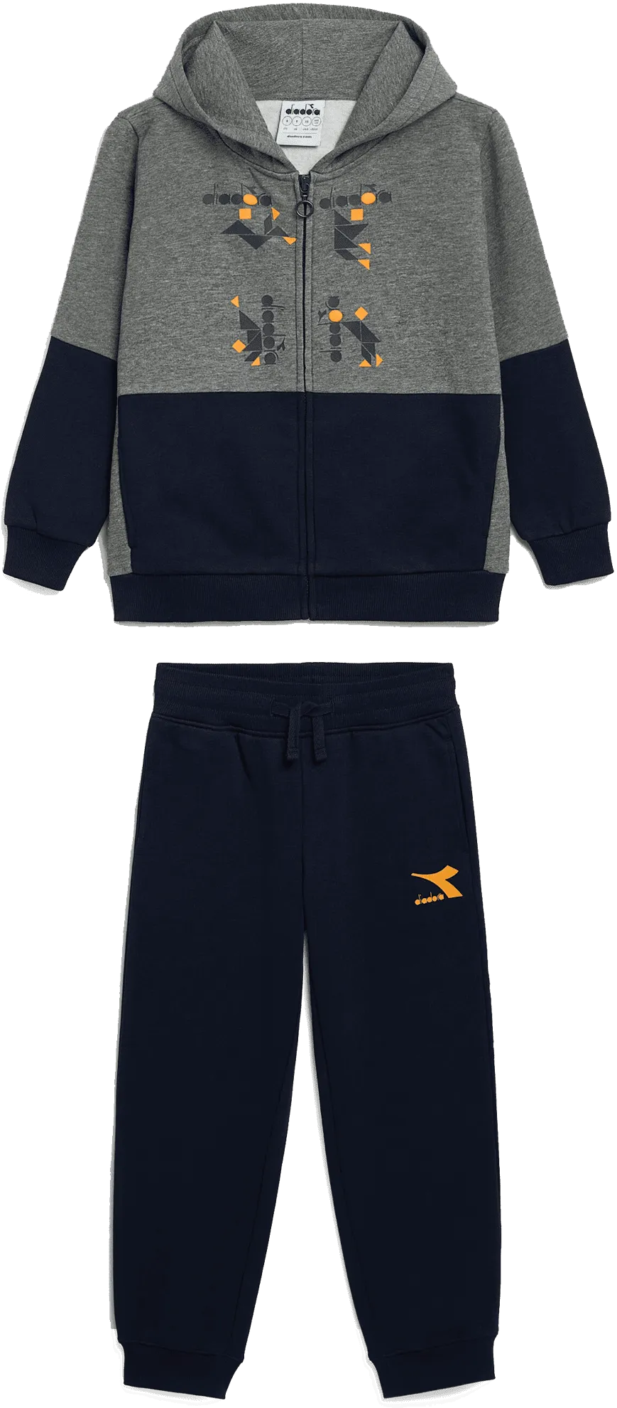 TUTA JUNIOR DIADORA TRACKSUIT HD FZ TWISTER 102.178704 60062 BLU/GRIGIA