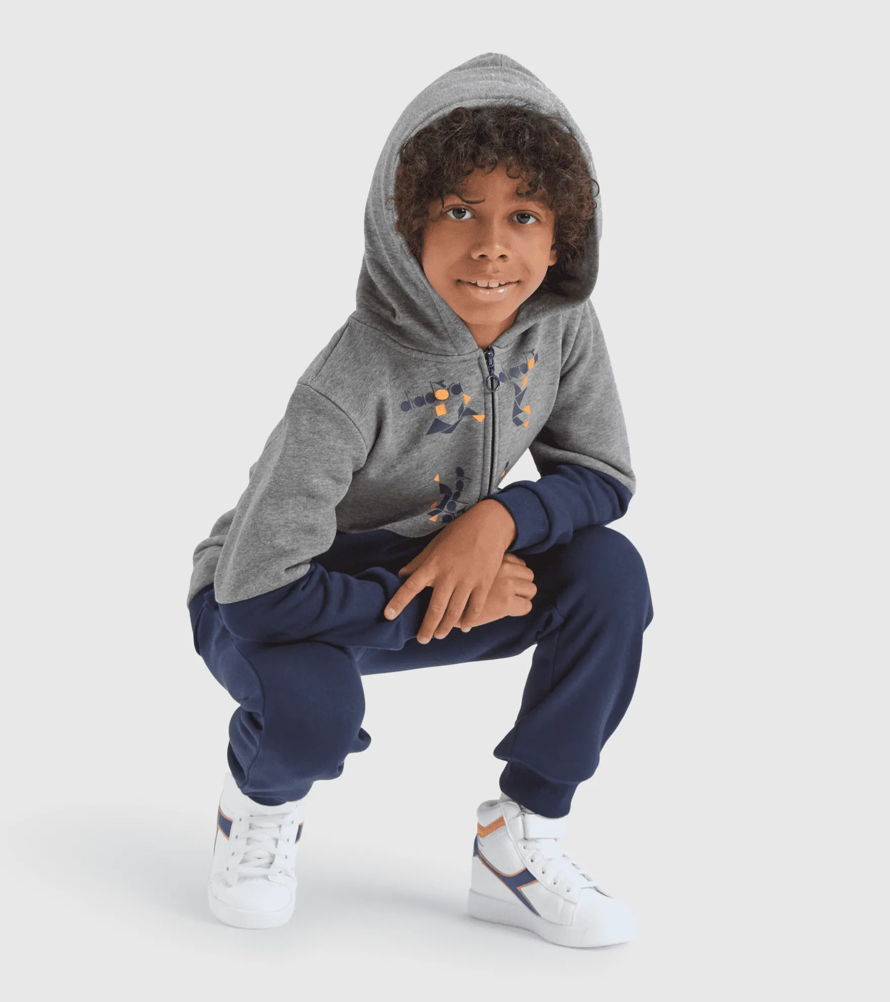 TUTA JUNIOR DIADORA TRACKSUIT HD FZ TWISTER 102.178704 60062 BLU/GRIGIA