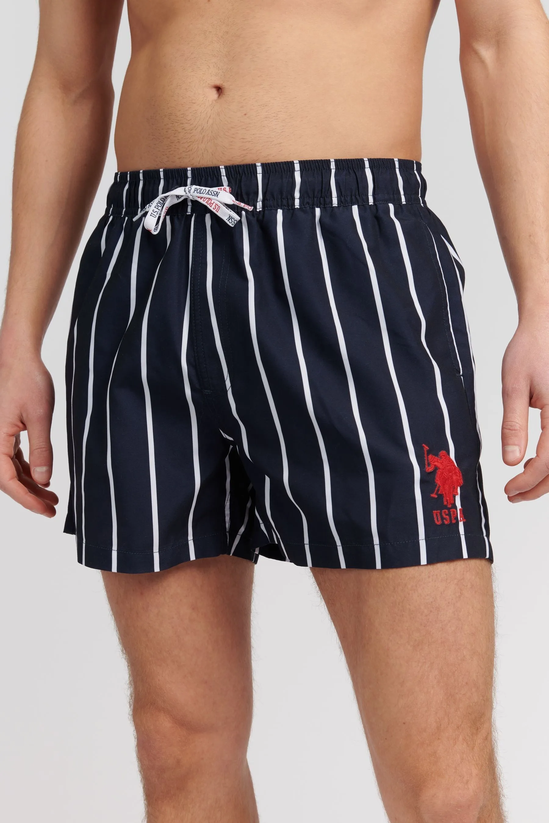 U.S. Polo Assn. Blu - A righe - Shorts da bagno giocatore