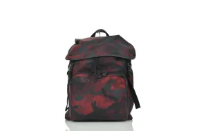 VALENTINO Zaino Rosso Camouflage Uomo Cotone Coulisse Mod.LY0B0521NCHU37