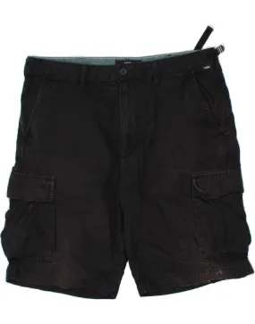 VANS Mens Cargo Shorts W34 Large Black Cotton