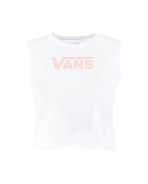 VANS WM DROP V t-shirt smanicata top donna cotone bianco