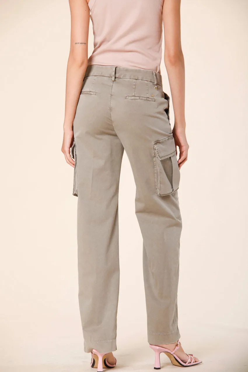 Victoria pantalon cargo femme gabardine straight