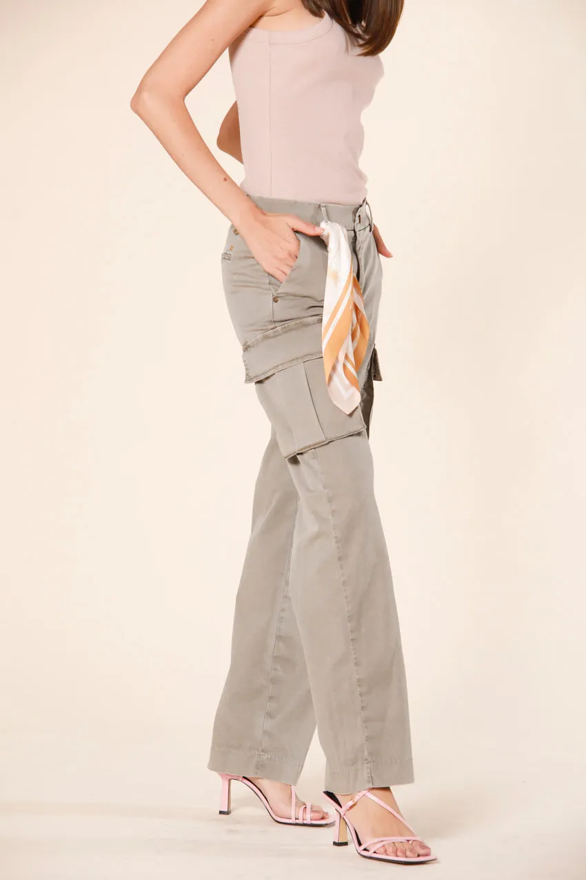 Victoria pantalon cargo femme gabardine straight