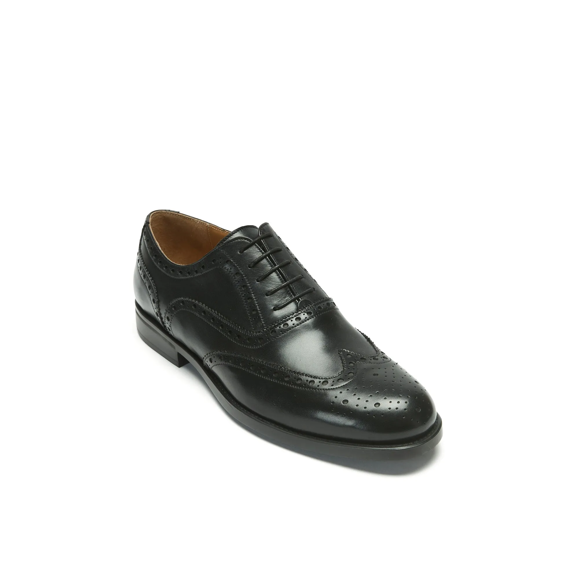 Wing tip oxford black